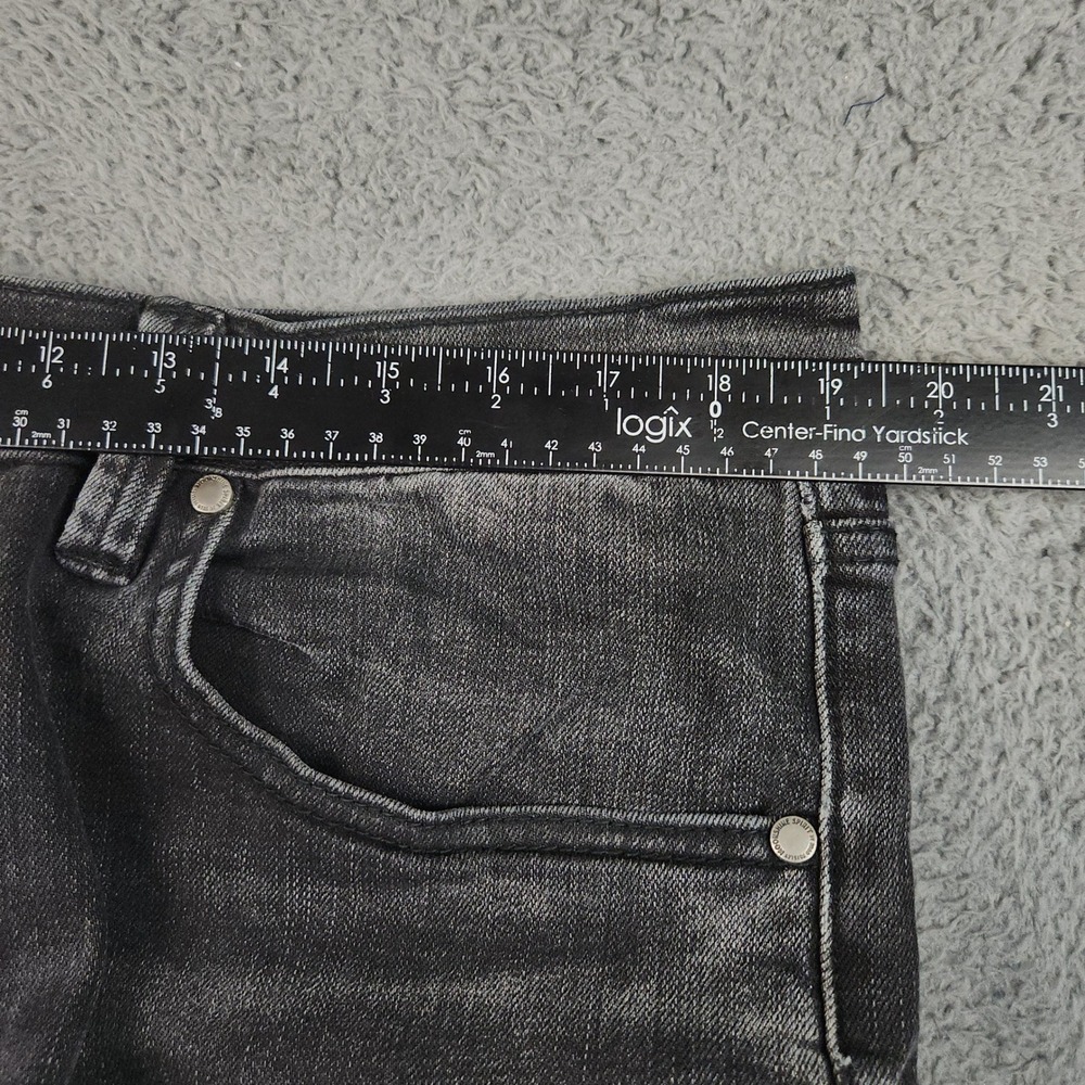 Moonshine Spirit 120 Proof Slim Straight Black 5 Pocket Stretch Jeans Mens 38x32 - Picture 5 of 11